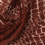 Brown Animal Print Knit, Viscose-Poly — photo 2