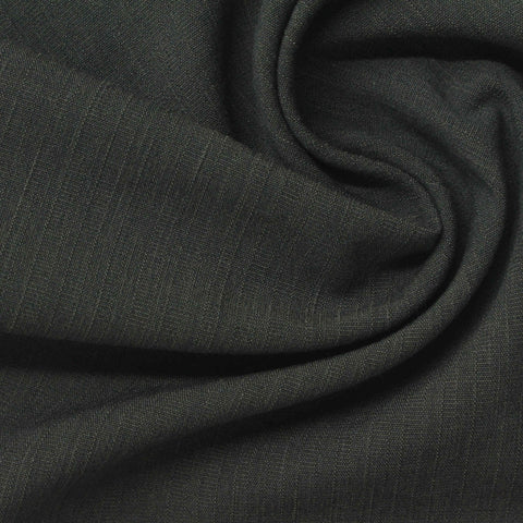 Dark Charcoal Textured Linen-Look, Poly-Viscose