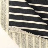 Navy Horizontal-Stripe French Terry, Poly-Cotton — photo 2