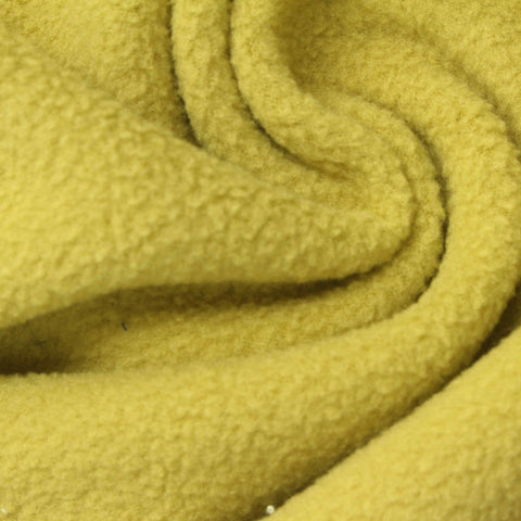 100% Polyester Fleece Fabric, 225 gsm, 167 cm — Yellow