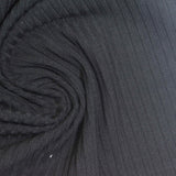 Polyester Viscose Stretch Rib Knit Fabric, 322 gsm, 138 cm — Grey — photo 2