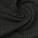 Polyester Stretch Rib Knit Fabric, 303 gsm, 164 cm — Grey — photo 2