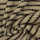 Black Horizontal-Stripe Chunky Knit, Cotton-Poly — photo 2