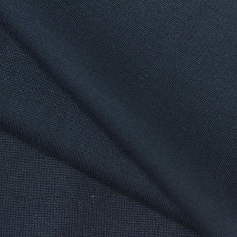 Viscose Nylon Stretch Ponte Knit Fabric, 380 gsm, 160 cm — Navy