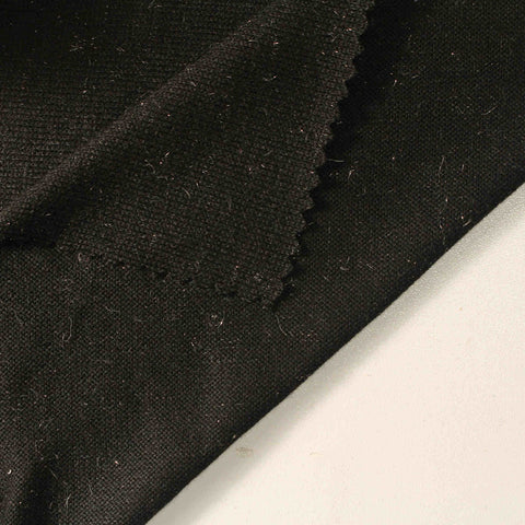 Black Marl Jersey Knit, Viscose-Poly, 150 gsm