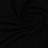 Polyester Viscose Stretch Rib Knit Fabric, 215 gsm — Black — photo 2