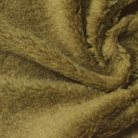 Khaki Plush Jersey Knit, Polyester
