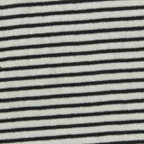 Black Horizontal-Stripe Jersey Knit, Cotton — photo 2