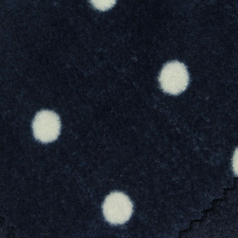 White Dots Interlock Knit, Polyester