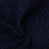 Striped Polyester Viscose Interlock Knit Fabric, 430 gsm, 155 cm — Navy — photo 2