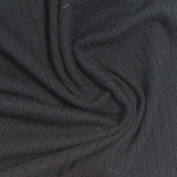 Polyester Cotton Stretch Rib Knit Fabric, 250 gsm — Black — photo 2