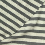 Grey Horizontal-Stripe Pointelle Knit, Viscose-Poly — photo 2