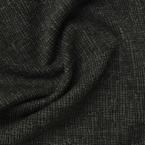 Dark Grey Heather Interlock Knit, Polyester