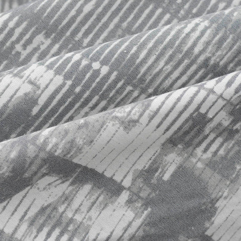Grey Abstract Knit, Cotton-Poly