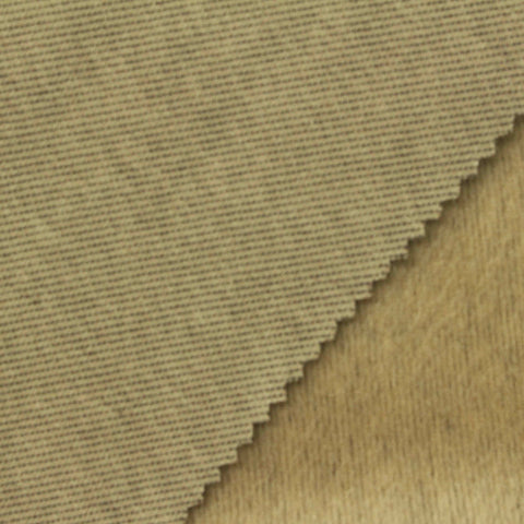Polyester Cotton Stretch Velvet Fabric, 300 gsm, 155 cm — Khaki
