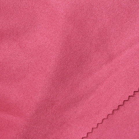 Polyester Stretch Faux Suede Fabric, 303 gsm, 149 cm — Pink