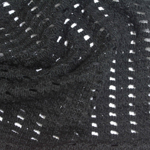 100% Cotton Knit Fabric, 300 gsm, 160 cm — Black