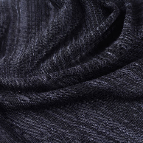 Dark Grey Marl Chunky Knit, Poly-Viscose, 156 gsm