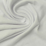 Polyester Stretch Rib Knit Fabric, 195 gsm, 170 cm — Beige — photo 2