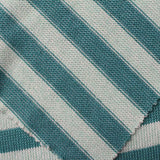 Teal Horizontal-Stripe Rib Knit, Poly-Viscose — photo 2
