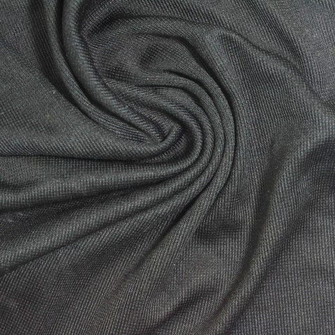 100% Polyester Rib Knit Fabric, 210 gsm, 170 cm — Grey