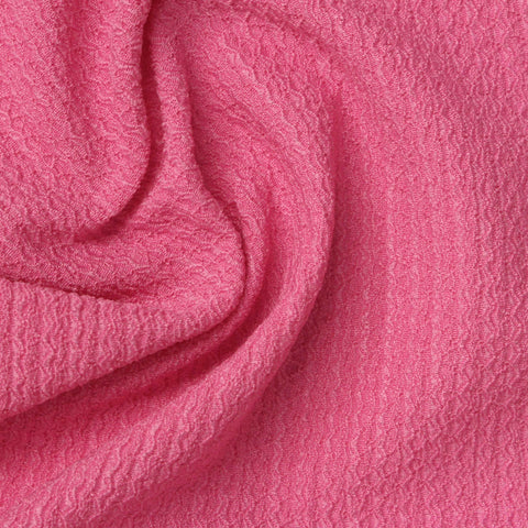 Polyester Stretch Crepe Fabric, 190 gsm, 150 cm — Pink