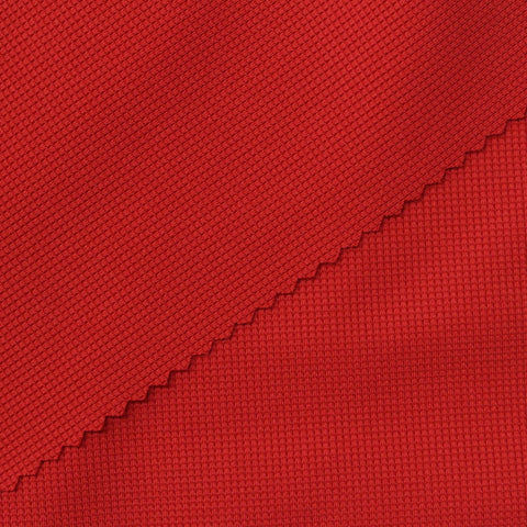 Nylon Stretch Waffle Knit Fabric, 230 gsm, 150 cm — Red