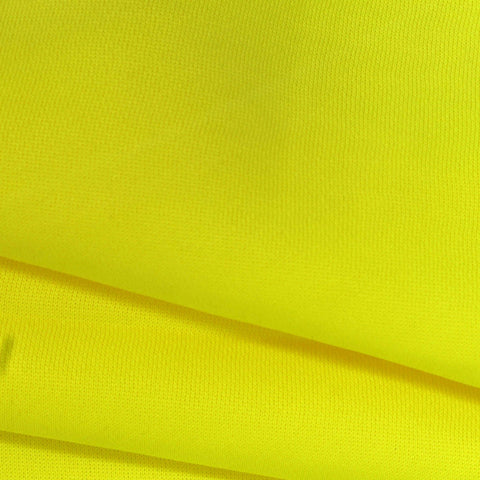 Brushed 100% Polyester French Terry Fabric, 310 gsm, 165 cm — Yellow