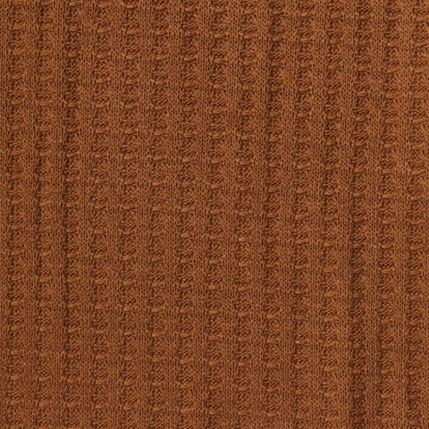 Rust Tone-on-Tone Waffle Knit, Poly-Viscose