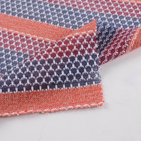Orange Stripes Chunky Knit, Polyester, 176 gsm