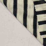 Navy Horizontal-Stripe Jersey Knit, Poly-Viscose — photo 2