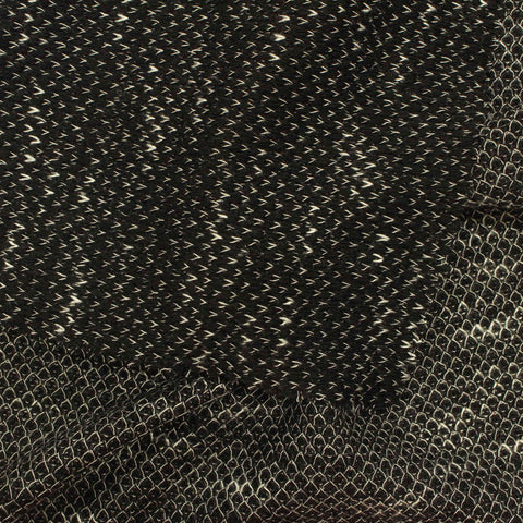 Black Animal Print Chunky Knit, Poly-Viscose