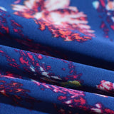 Pink Abstract-Floral Linen-Look, Polyester — photo 2