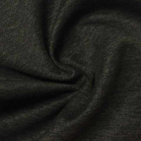 Dark Grey Heathered-Marl Scuba Knit, Polyester, 320 gsm