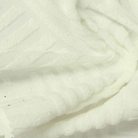 Cream Geometric Jacquard, Polyester, 335 gsm