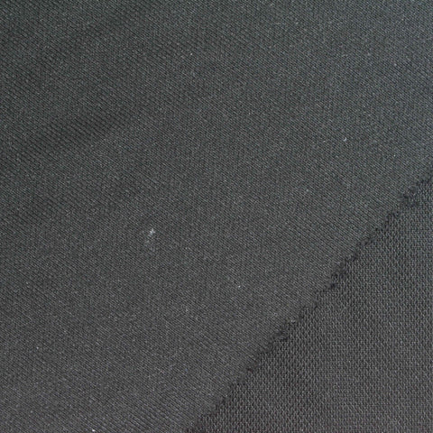 Dark Grey Heathered-Marl Piqué Knit, Polyester, 175 gsm