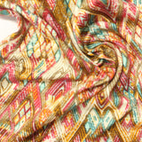 Faded Pink Geometric-Diamond Knit, Viscose — photo 2