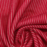 White Vertical-Stripe Rib Knit, Viscose-Poly — photo 2