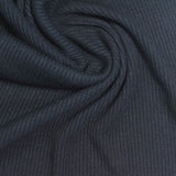 Modal Polyester Stretch Rib Knit Fabric, 260 gsm, 137 cm — Navy — photo 2