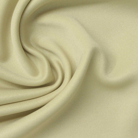 Washed Polyester Viscose Stretch Scuba Knit Fabric, 200 gsm, 160 cm — Khaki