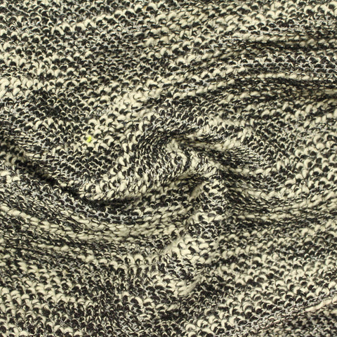 Black Marl Knit, Poly-Cotton, 364 gsm