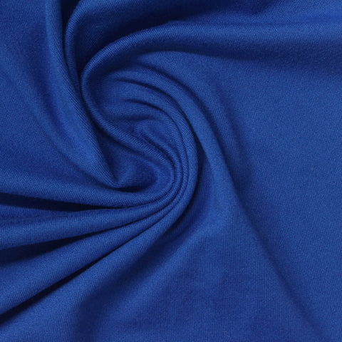 Polyester Stretch Milk Silk Knit Fabric, 170 gsm, 160 cm — Blue