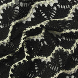 Black Wavy-Line Chunky Knit, Polyester — photo 2