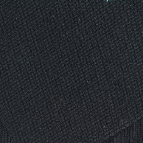 Cotton Stretch Rib Knit Fabric, 400 gsm, 115 cm — Black