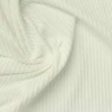 Polyester Stretch Rib Knit Fabric, 170 gsm, 150 cm — White — photo 2