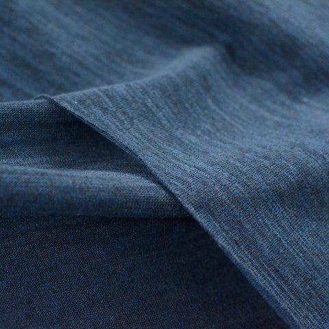 Blue Marl Jersey Knit, Poly-Cotton, 146 gsm