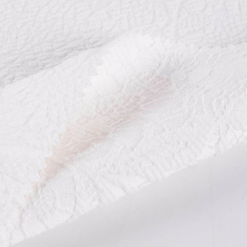 White Tone-on-Tone Jacquard, Cotton-Poly, 224 gsm
