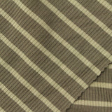 Light Beige Stripes Rib Knit, Viscose — photo 2