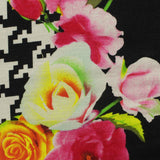 Pink Flowers Interlock Knit, Viscose-Poly — photo 2