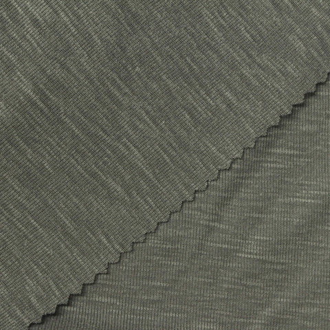 Tencel Lyocell Polyester Rib Knit Fabric, 150 gsm, 167 cm — Green, ref EF-270750